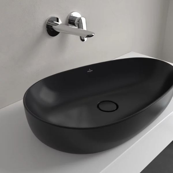 Villeroy & Boch Antao Umywalka nablatowa 65x40 cm czarny mat z powłoką CeramicPlus 4A7465R7