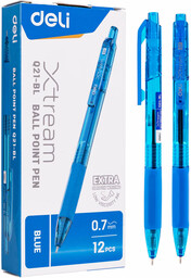 Długopis Deli ballpoint automatyczny 0,7 niebieski