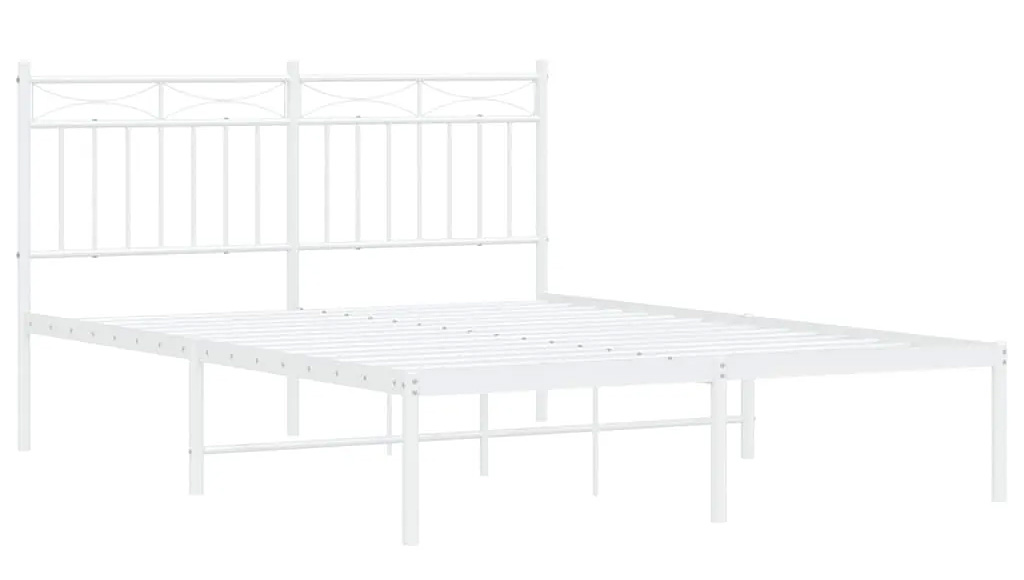 Białe industrialne łóżko metalowe 140x200 cm Z0-R22