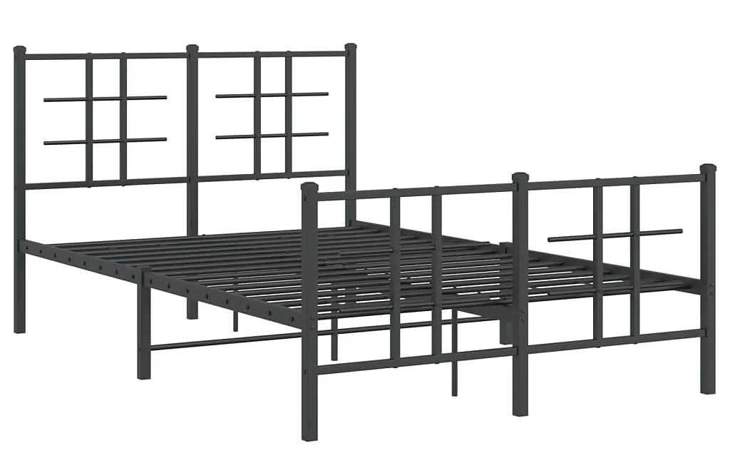 Czarne łóżko loftowe z metalu 120x200cm D7-B46