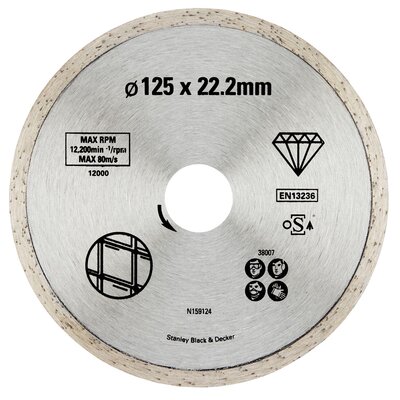 Stanley Tarcza diamentowa 125mm do płytek ceramicznych STA38007 STA38007