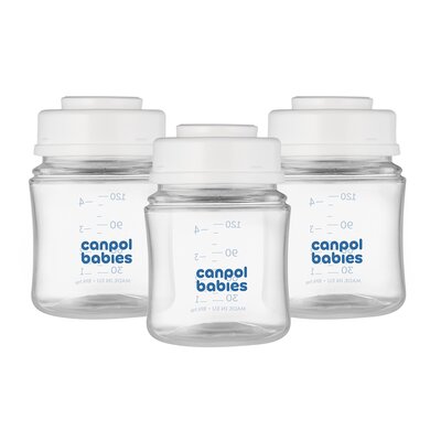 Canpol Babies Zestaw butelek do przechowywania pokarmu 3x120ml