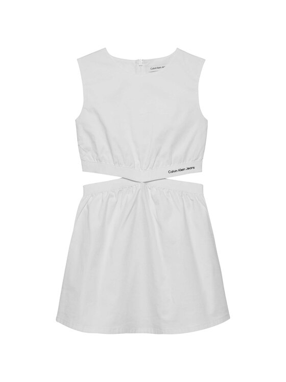 Calvin Klein Jeans Sukienka letnia Minimalistic IG0IG02470 Biały Regular Fit