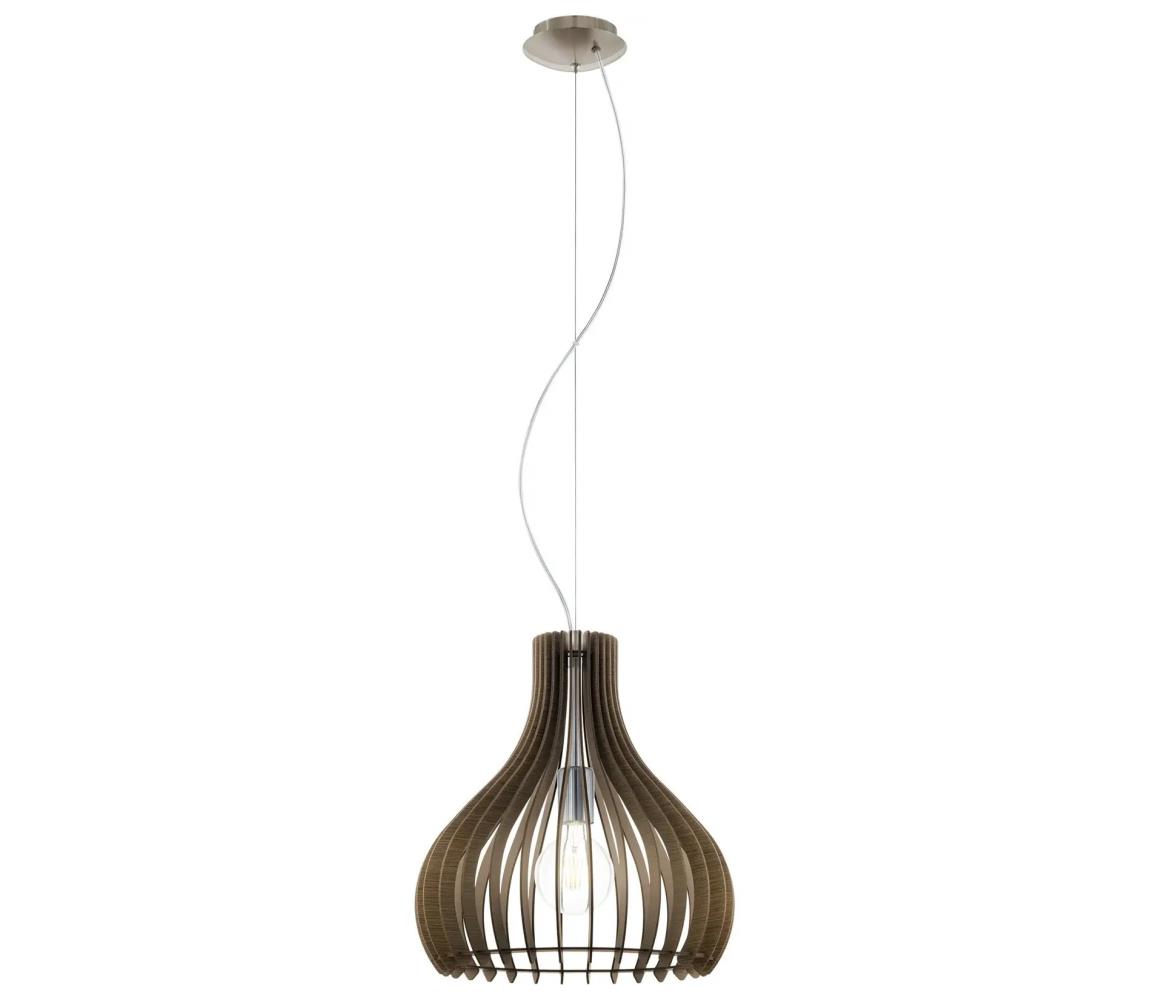 Eglo 61917 - Żyrandol na lince TINDORI 1xE27/60W/230V śr. 38 cm brązowy