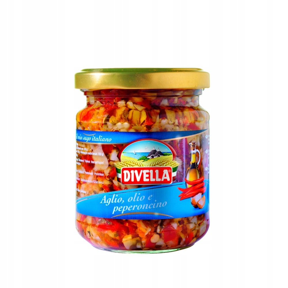 Divella Sugo Aglio, Olio e Peperoncino Papryczki chilli z czosnkiem 190g