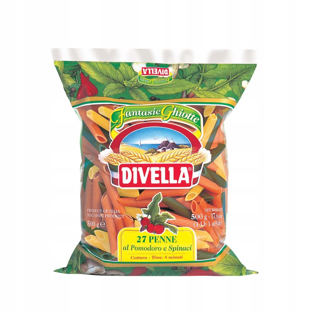 Divella Fantasie Ghiotte Penne n27 tricolore makaron 500 g