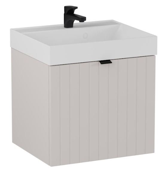 Umywalka meblowa Krofam Harmo 50x42 cm prostokątna biały połysk 158-0500