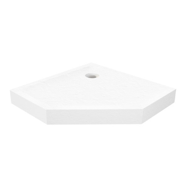 Brodzik pięciokątny New Trendy Mild Stone 90x90x11,5 biały akryl B-0519