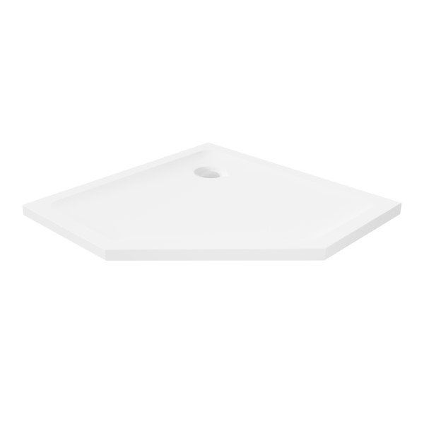 Brodzik pięciokątny New Trendy Mild 80x80x4,5 biały akryl B-0623