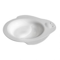 Poupy Głęboki talerzyk pingwinek biały 4 m+