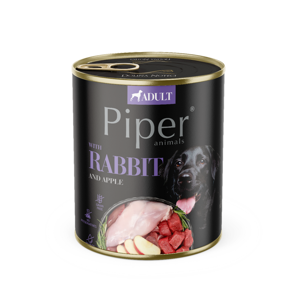 DOLINA NOTECI Piper dla psa z królikiem i jabłkiem 800g
