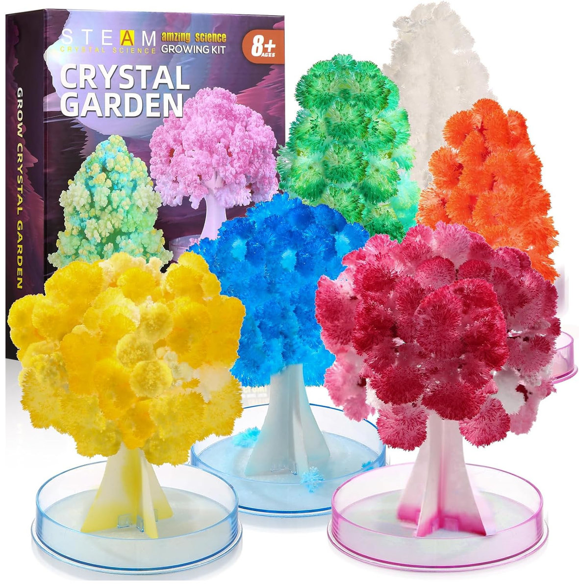Zestaw Małego Chemika Hodowla Kryształów 6x Drzewko Kryształowe + Akcesoria