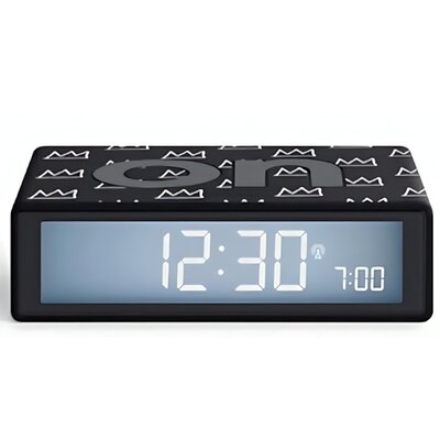 Budzik LEXON Flip+ X JMB LR150BSQ-AN Czarny
