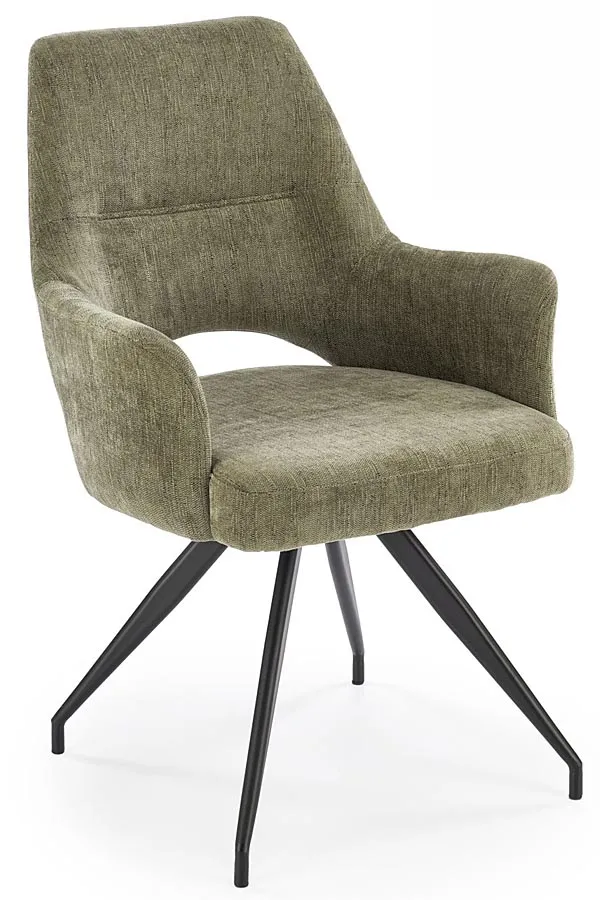 Oliwkowe kubełkowe krzesło obrotowe N0-B81