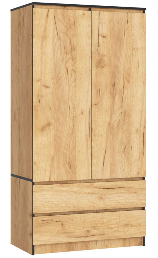 Szafa dwudrzwiowa na ubrania dąb craft F5-H14