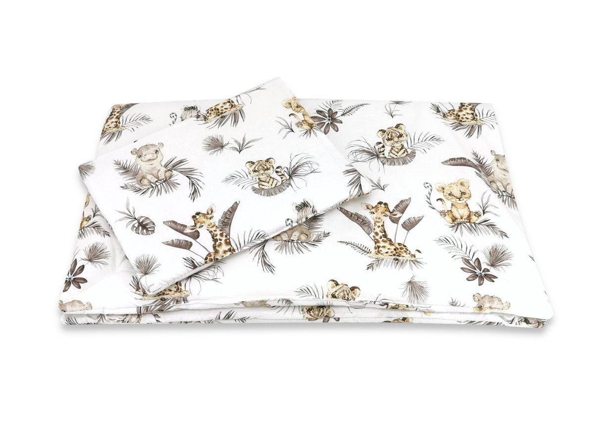 2 elementowy komplet pościeli z wypełnieniem 75x100 cm + 30x40 cm BAWEŁNA 100% SAWANNA