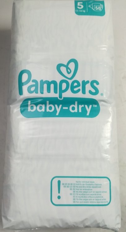 Pieluszki Pampers Baby-Dry Rozmiar 5 11-16kg 3x58szt.