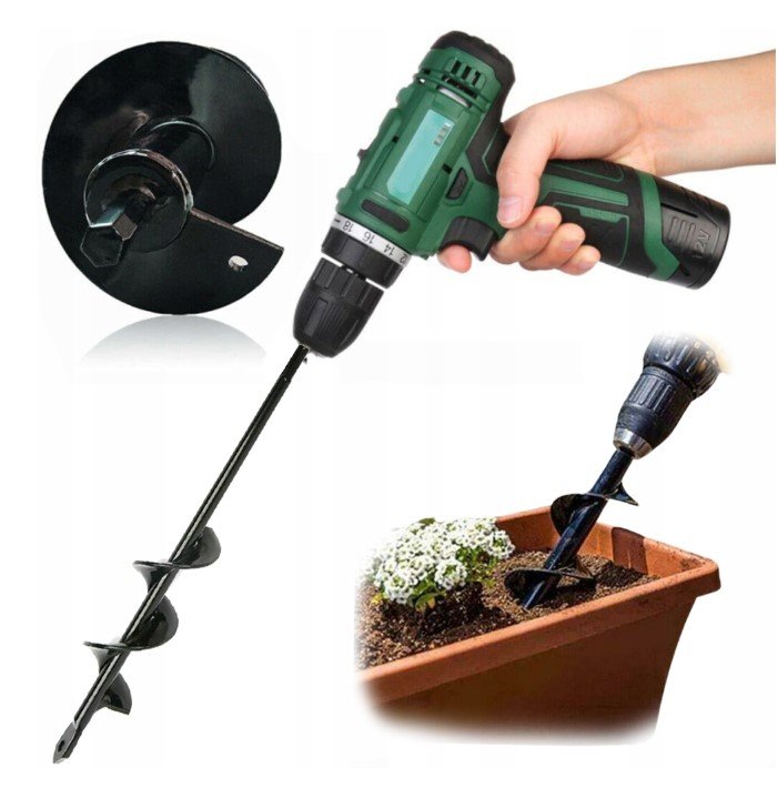 WIERTŁO OGRODOWE ŚWIDER OGRODNICZY DO OTWORÓW GLEBY NA WIERTARKĘ STAL 45CM