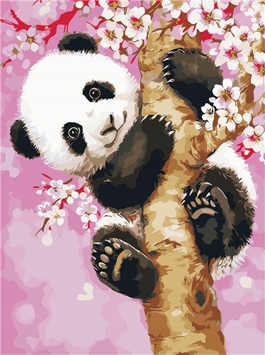 Haft diamentowy mozaika diamentowa zestaw xxl 5d dla dzieci 30*40 panda
