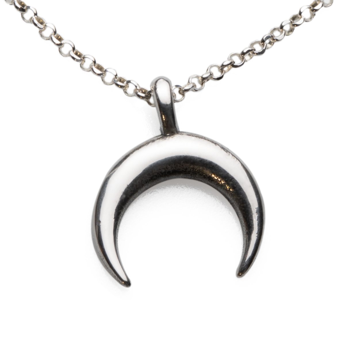 Srebrna Lunula Naszyjnik na łańcuszku 45 cm (Ag925) by FenrirS