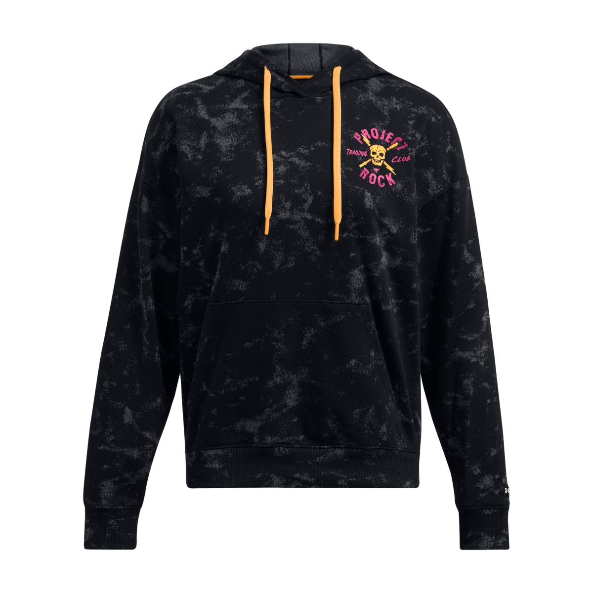 Damska bluza teningowa nierozpinana z kapturem Under Armour Project Rock W Udrground Terry HD - czarna - UNDER ARMOUR