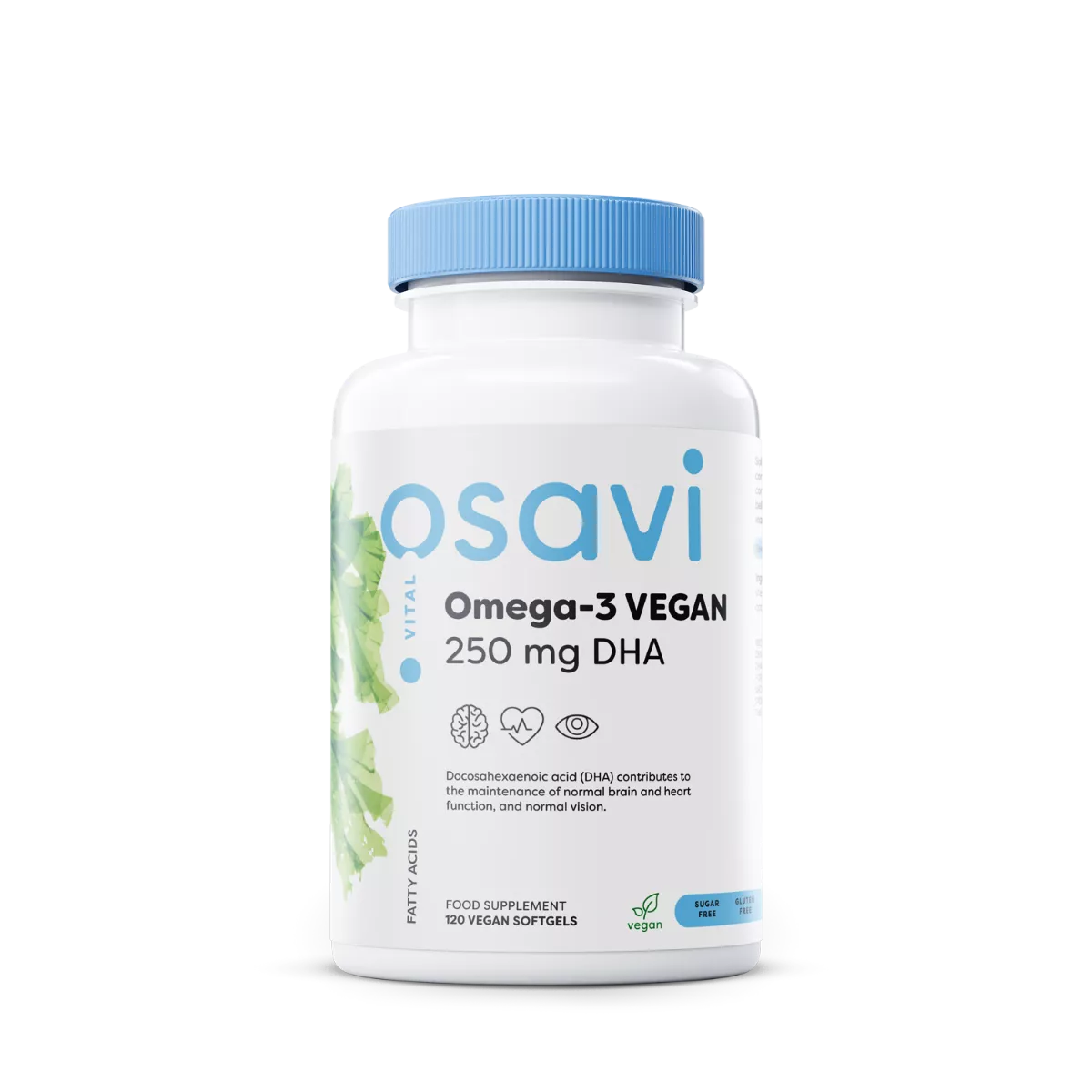 Osavi Omega-3 VEGAN, 250 mg DHA, 120 kapsułek roślinnych