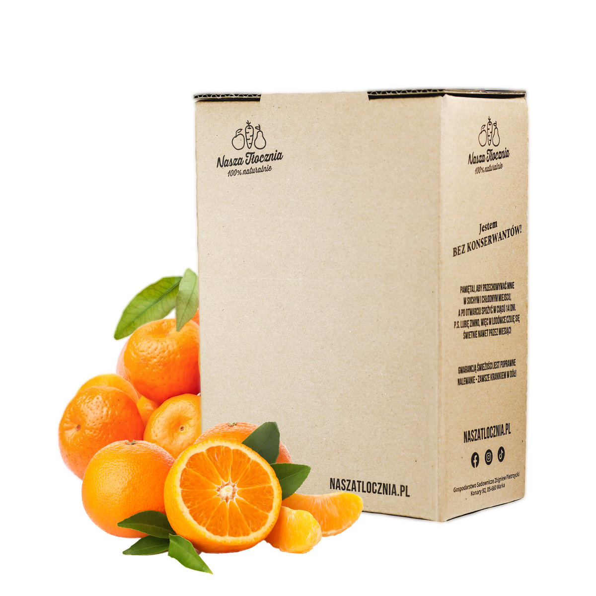 Sok wyciskany nie tłoczony 100% MANDARYNKA witamina C i A do firmy FIT 3L