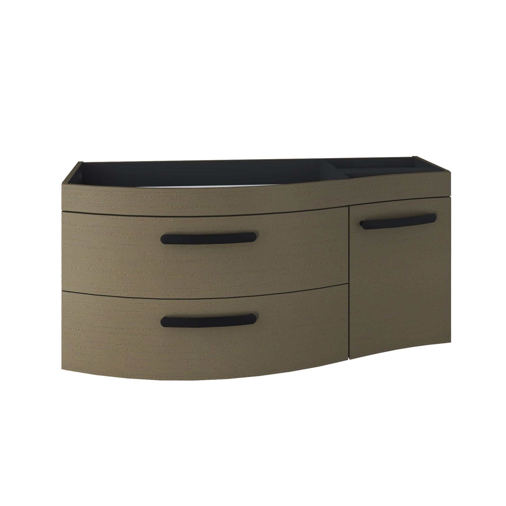 Szafka łazienkowa pod umywalkę Devo Vena 2.0 110 cm lewa structure stone grey VE2-SU1D2SL-1-F101L09