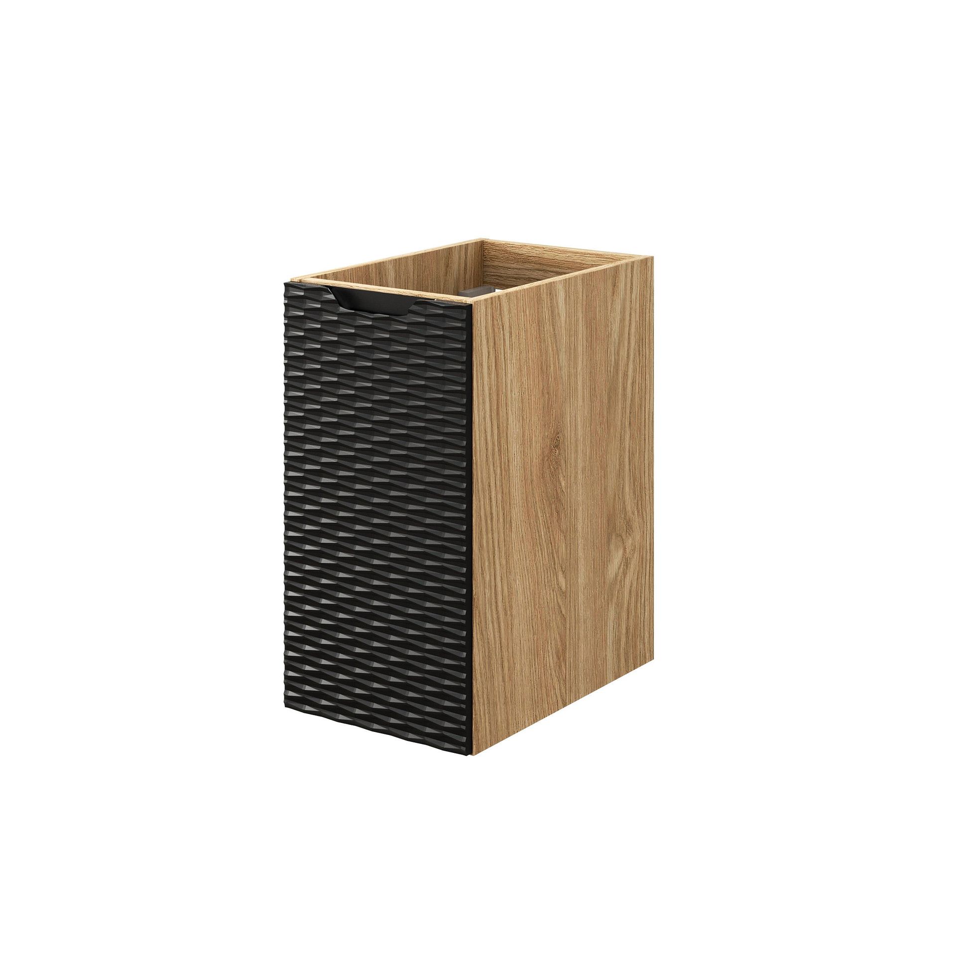 Szafka łazienkowa pod blat Comad Ocean 30 cm czarny/jasne drewnoB 81-30-1D