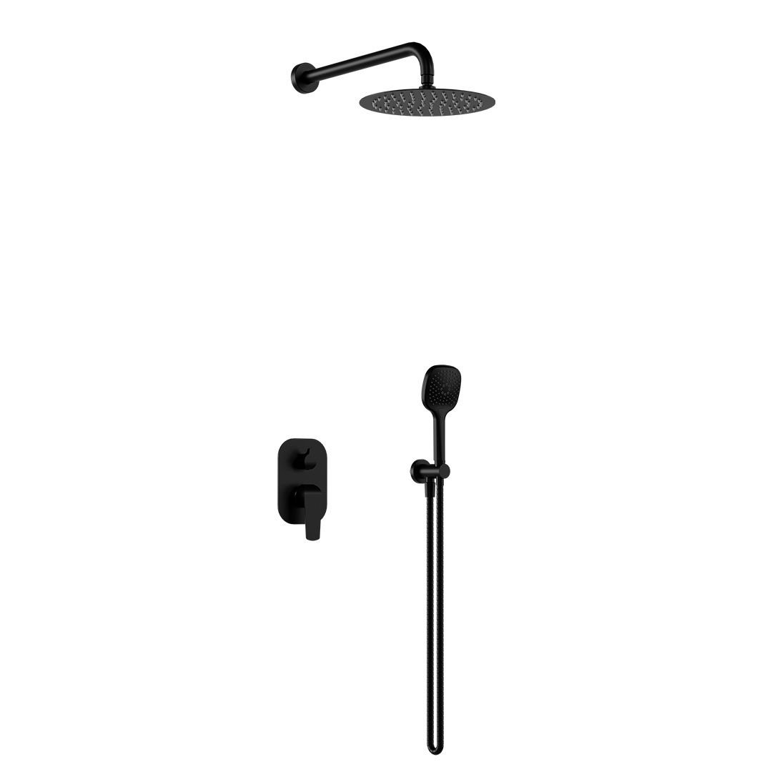 Excellent Zestaw prysznicowy podtynkowy Clever 2.0 czarny mat AREX.SET.4145BS