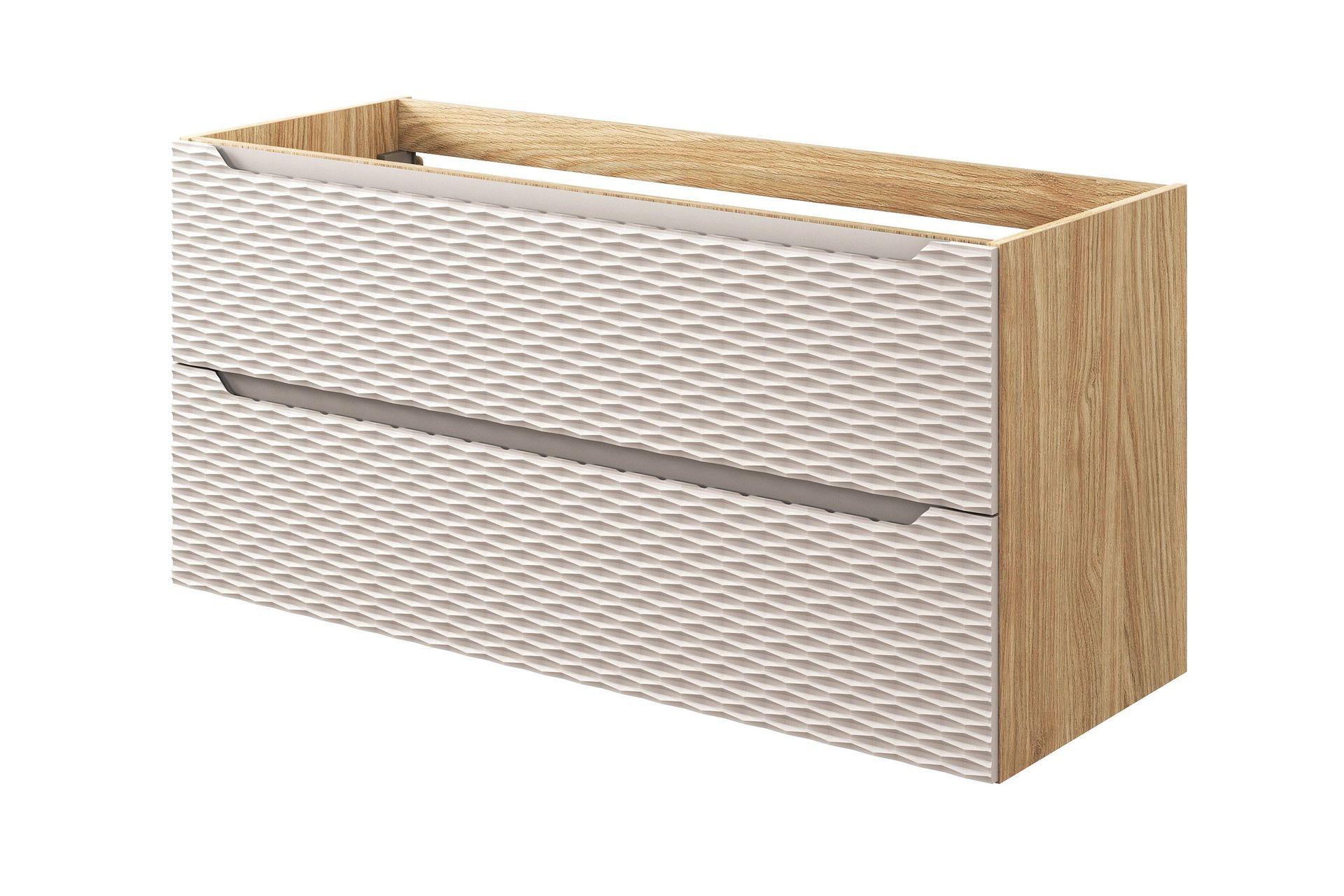 Szafka łazienkowa pod umywalkę Comad Ocean 120 cm beżowy/jasne drewno 82-120-2S
