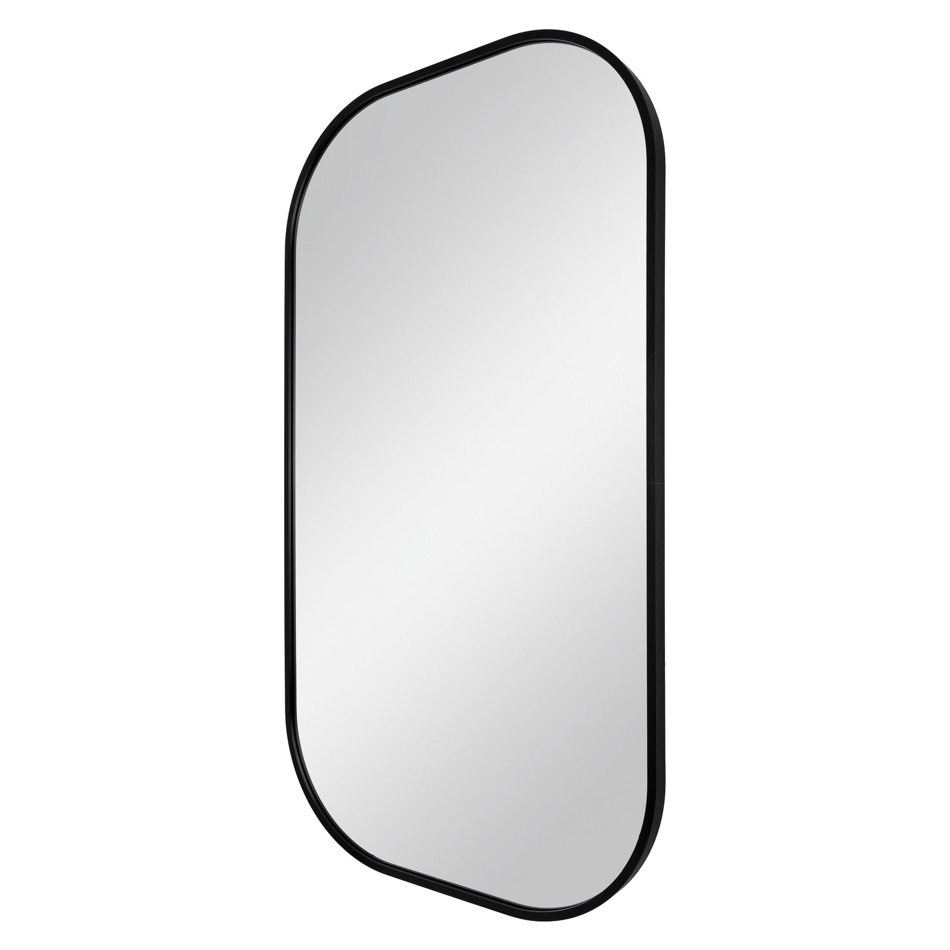 Lustro łazienkowe owalne 60x120 cm Dubiel Vitrum Luis w ramie czarny szczotkowany