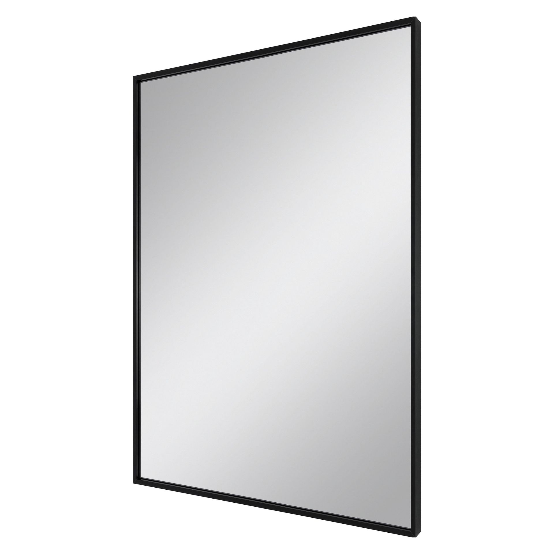 Lustro łazienkowe prostokątne 60x80 cm Dubiel Vitrum One w ramie czarny szczotkowany