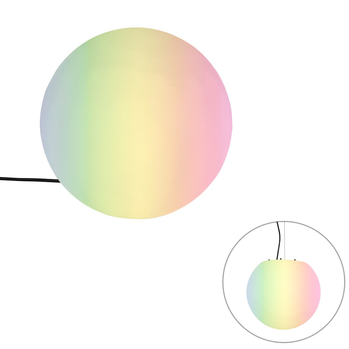 QAZQA Inteligentna lampa zewnętrzna biała 35 cm IP65 z diodą LED - Nura