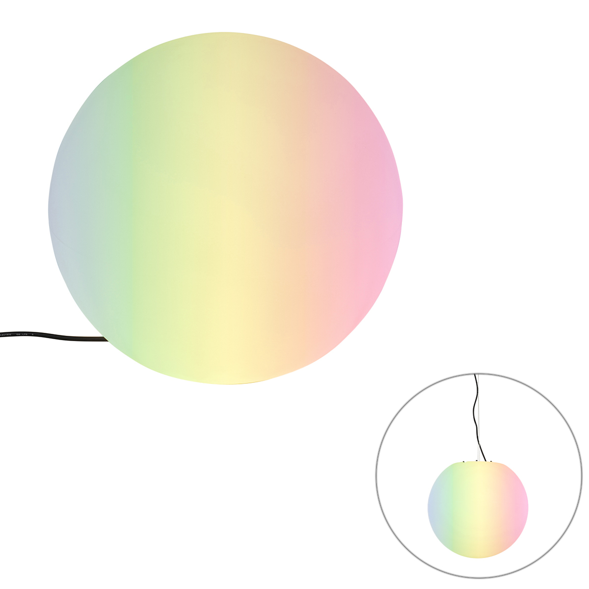 QAZQA Inteligentna lampa zewnętrzna biała 45 cm IP65 z diodą LED - Nura