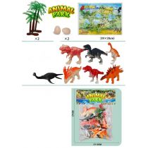 Dinozaury z matą 12 elementów