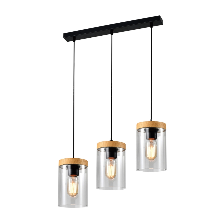 Potrójna lampa wisząca czarna - K448 K4-N37