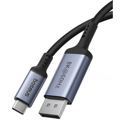 Kabel jednokierunkowy USB-C do DisplayPort 1.4 HD 8K 60Hz 2m czarny