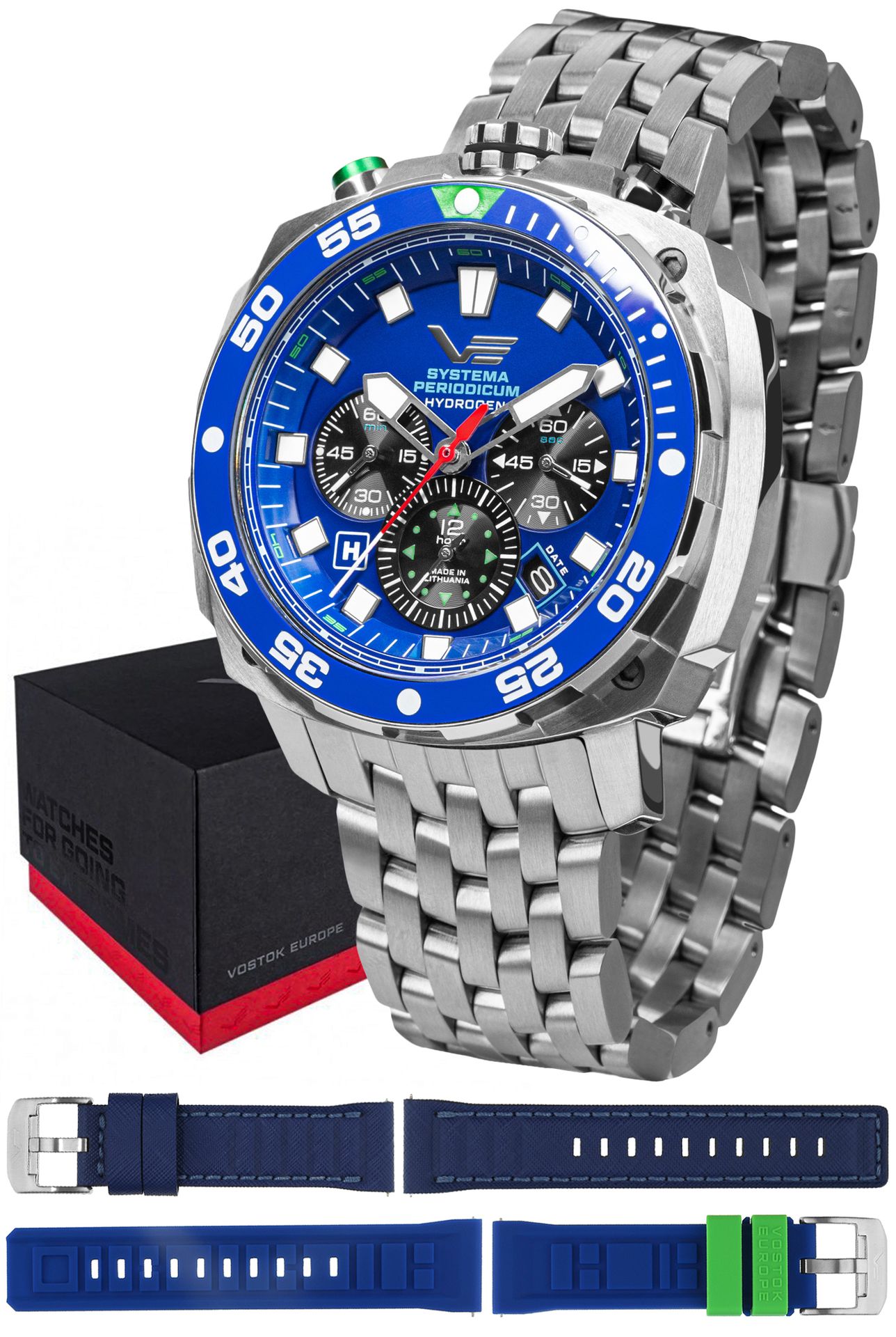 Zegarek Vostok Europe VK67-650A720B Systema Periodicum Hydrogen