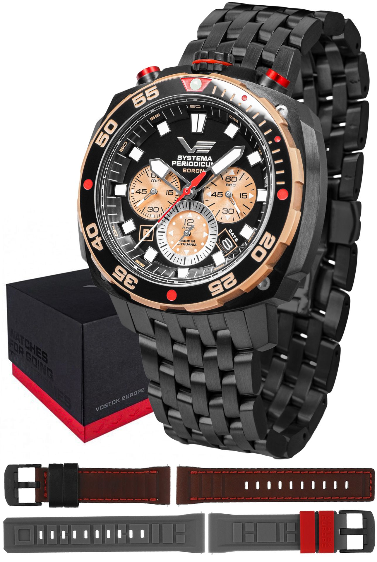 Zegarek Vostok Europe VK67-650E721B Systema Periodicum Boron