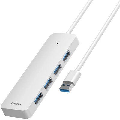 Hub BASEUS UltraJoy Lite 4w1 1 m USB 3.2 Gen. 1, Pasywny Biały