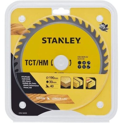 Stanley PIŁA TARCZOWA DREWNA WĘGLIKI TCT/HM 190 40 STA13035-XJ