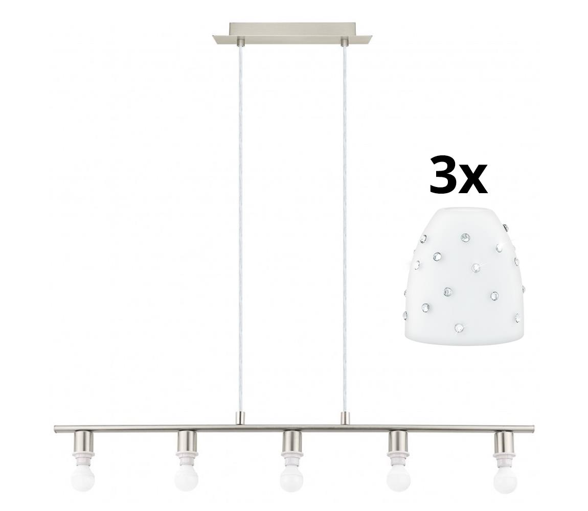 Eglo - LED Żyrandol na lince MY CHOICE 5xE14/4W/230V chrom/biały