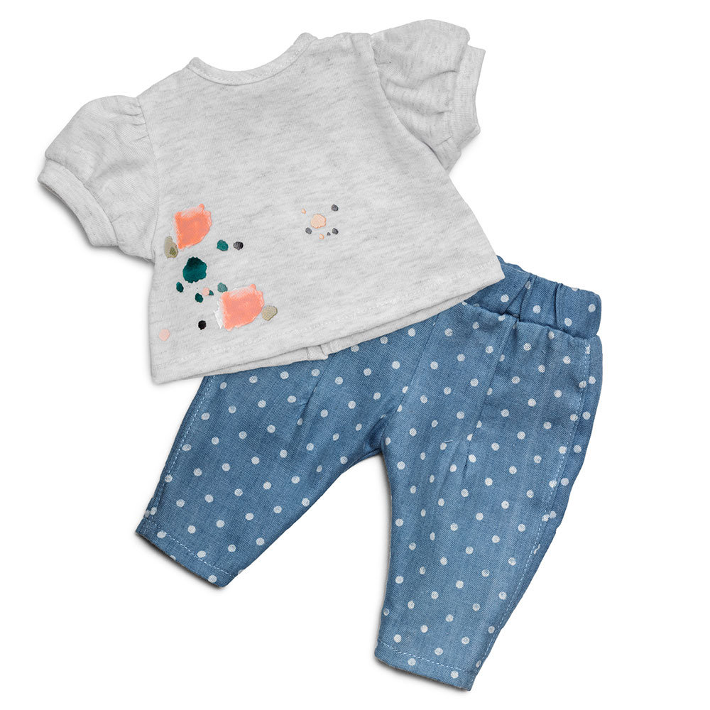 Dżinsy i T-shirt dla lalki 36-40 cm Skrallan