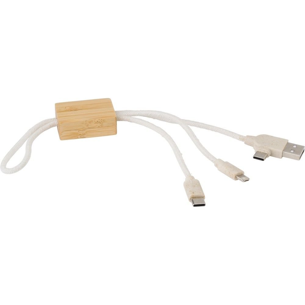Kabel do ładowania, brelok do kluczy brązowy