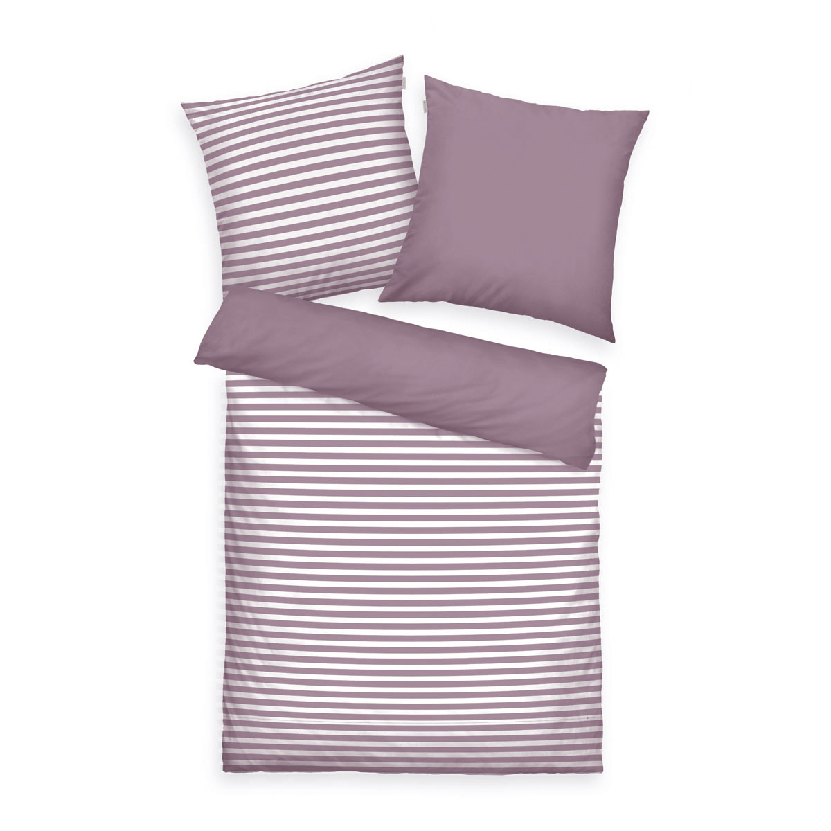 Tom Tailor Pościel bawełniana Cozy Mauve & Crisp White, 200 x 220 cm, 2x 80 x 80 cm, 200 x 220 cm, 2 szt. 80 x 80 cm