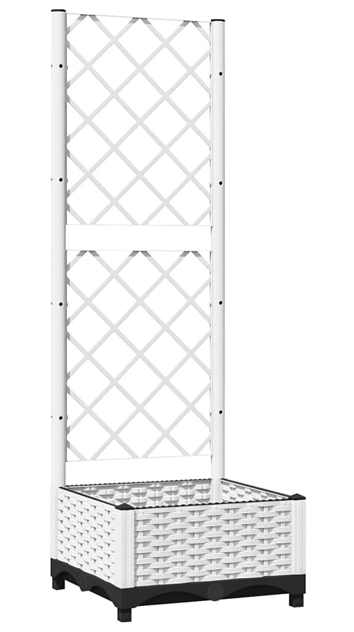 Biała donica z pergolą R5-G06