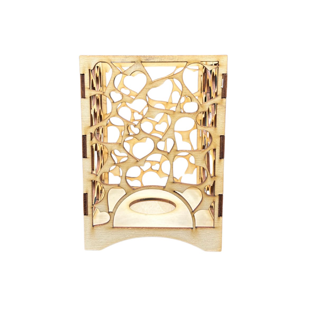 Lampion Drewniany Latarenka ze Sklejki do Decoupage Ozdoba Świecznik 14cm