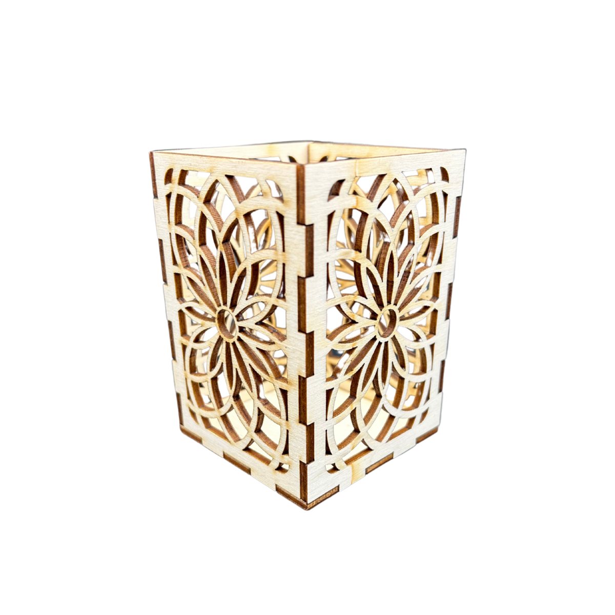 Lampion Drewniany Latarenka ze Sklejki do Decoupage Ozdoba Świecznik 10cm