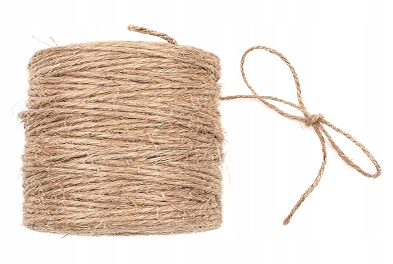 EKO SZNUREK PAKOWY JUTOWY 480G SZPULA Z JUTY NATURALNY OZDOBNY 2mm ok 220m